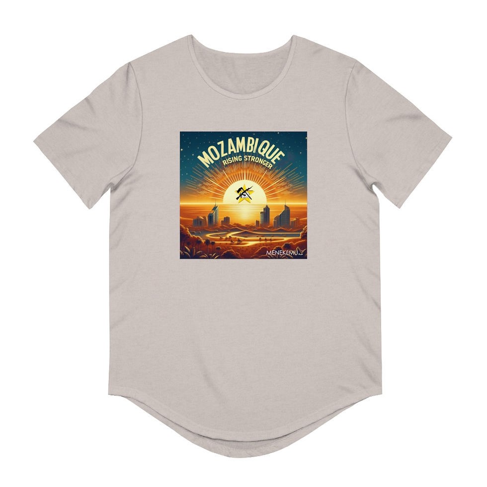 Thumbnail: Mozambique: Rising Stronger Men's Jersey Curved Hem Tee