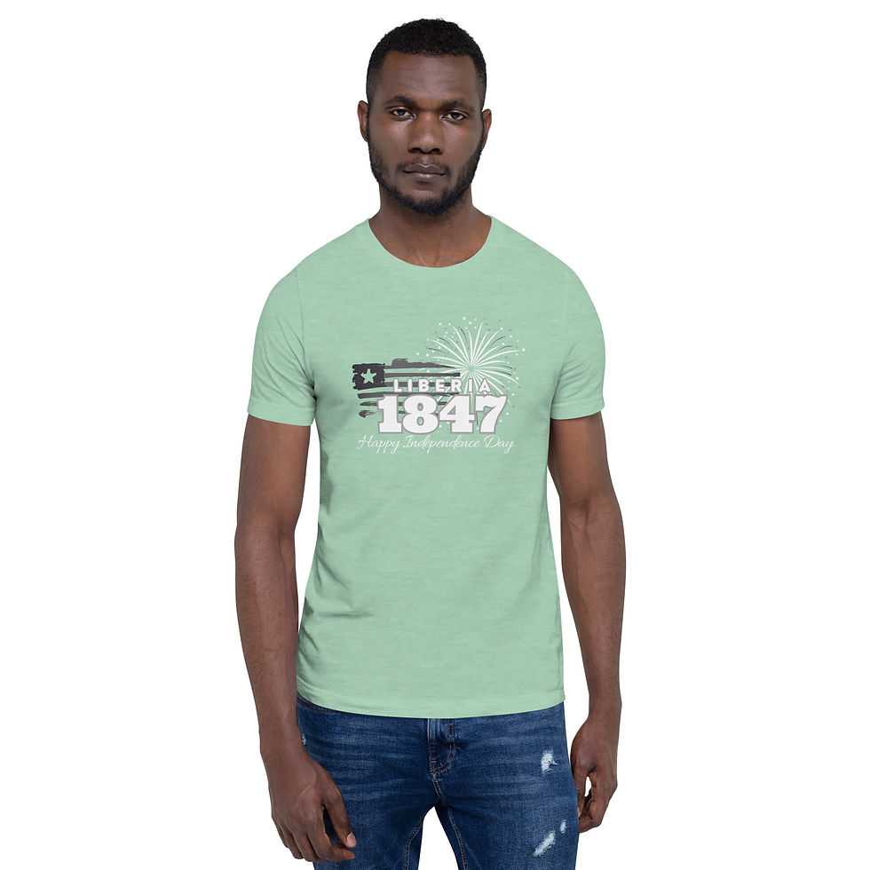 Thumbnail: Liberia 1847 Light Print Unisex t-shirt