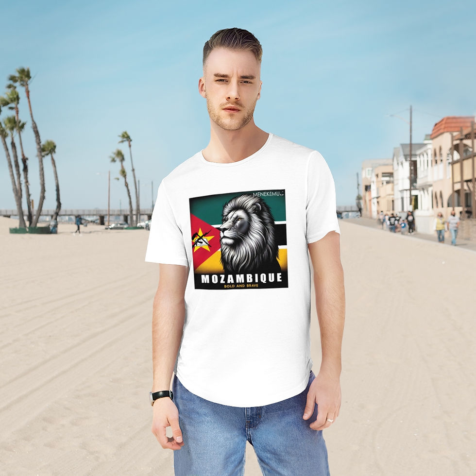 Thumbnail: Mozambique: Bold and Brave Men's Jersey Curved Hem Tee