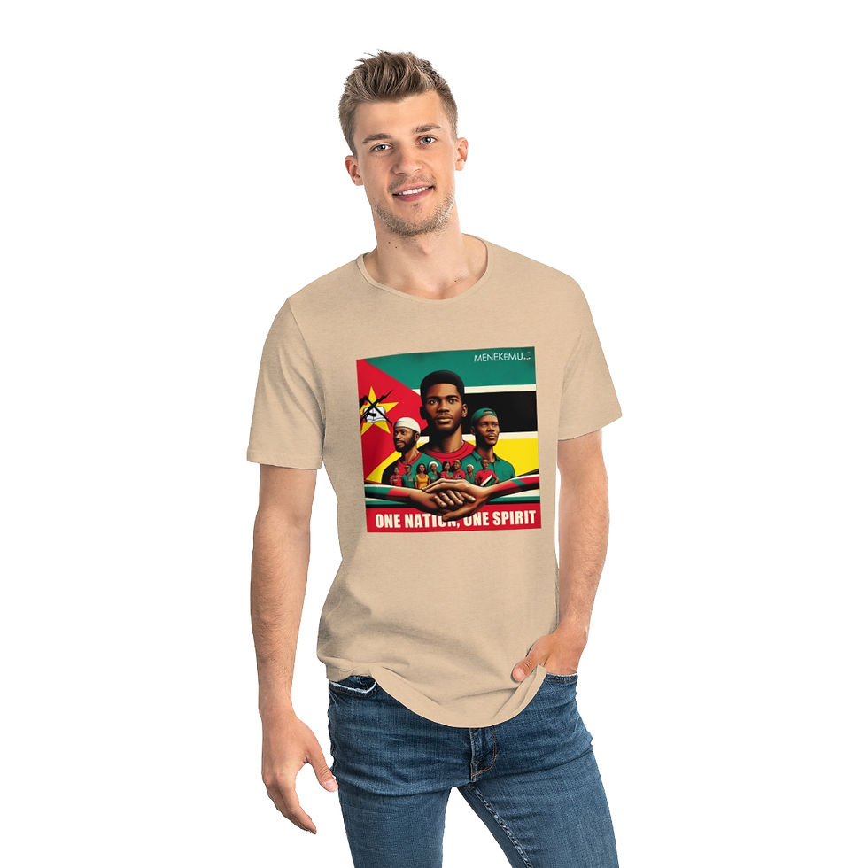 Thumbnail: Mozambique: One Nation, One Spirit Men's Jersey Curved Hem Tee