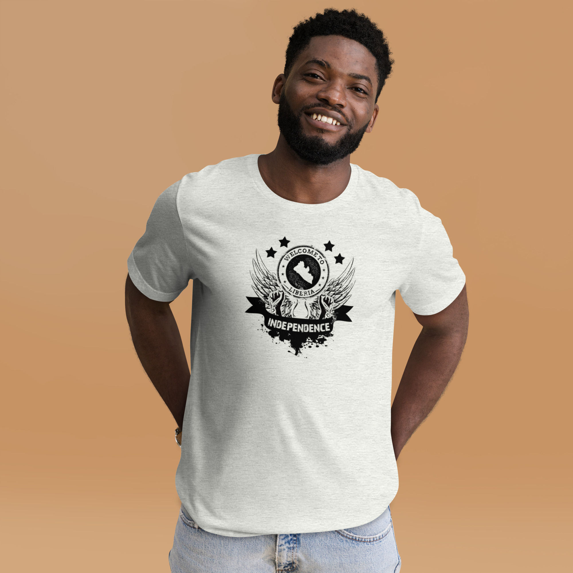 Liberia Independence Day Wings Dark Unisex t-shirt
