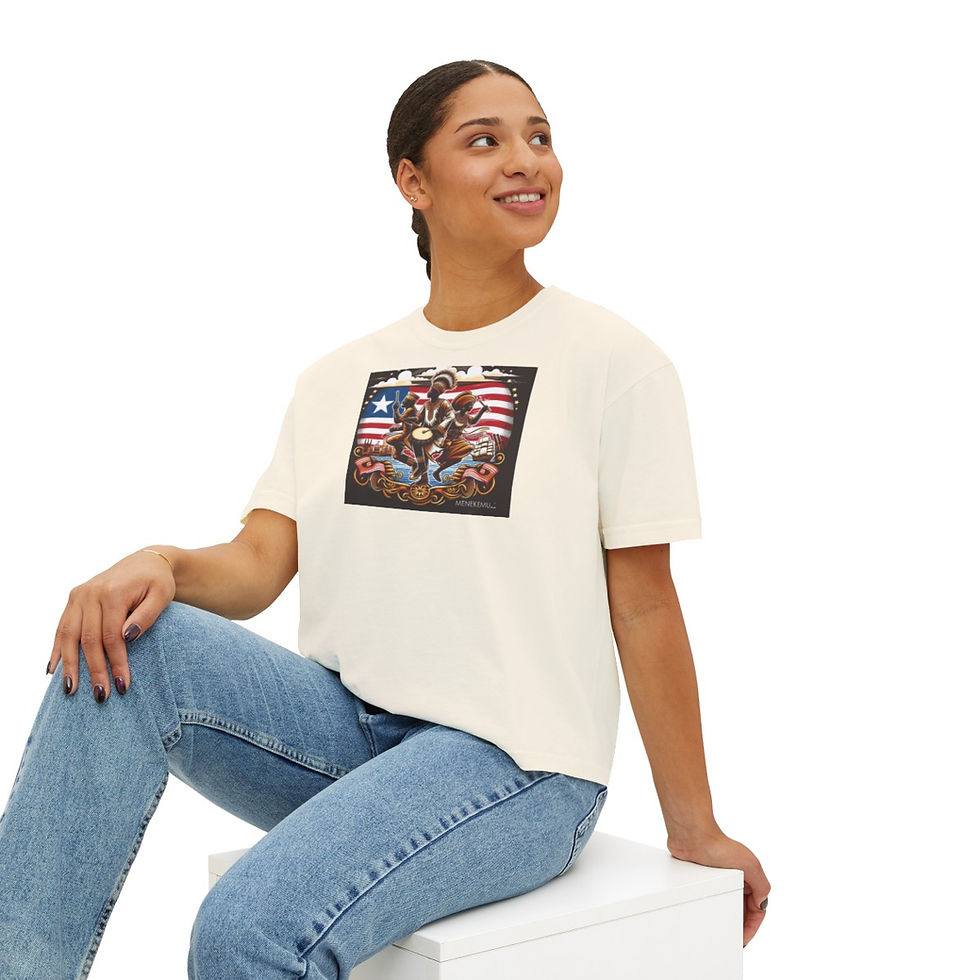 Thumbnail: Liberia: Drums of Liberty Women's Boxy Tee