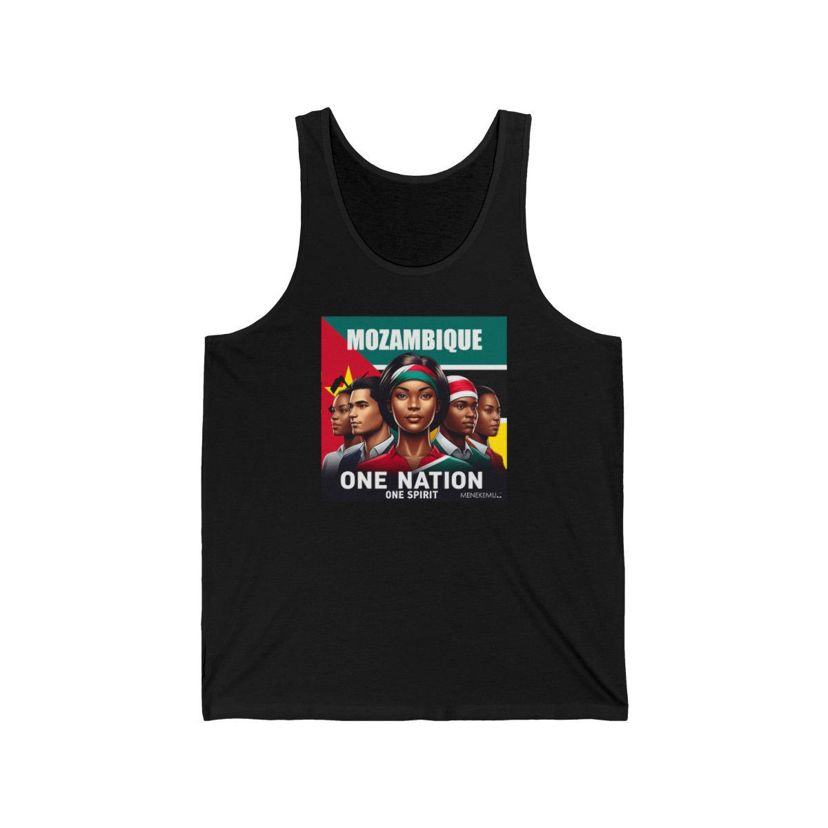 Mozambique: One Nation, One Spirit Unisex Jersey Tank