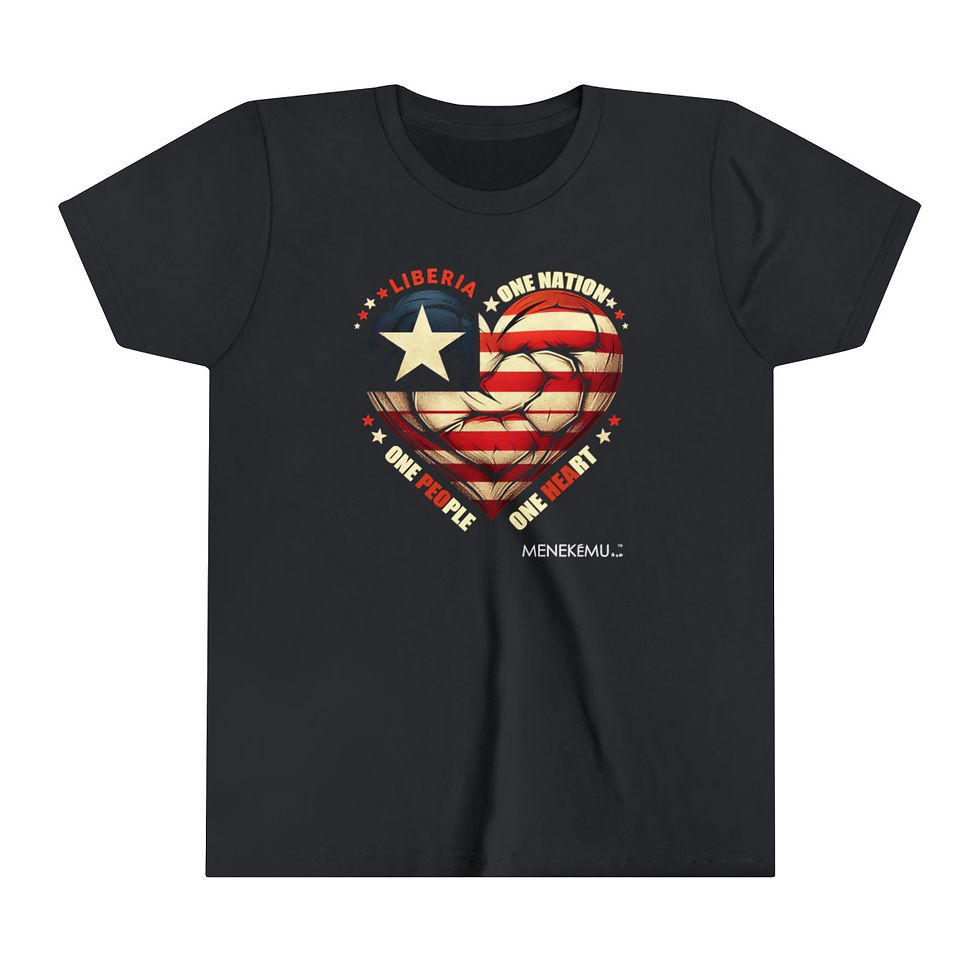 Thumbnail: Liberia: One Nation, One Heart Youth Short Sleeve Tee