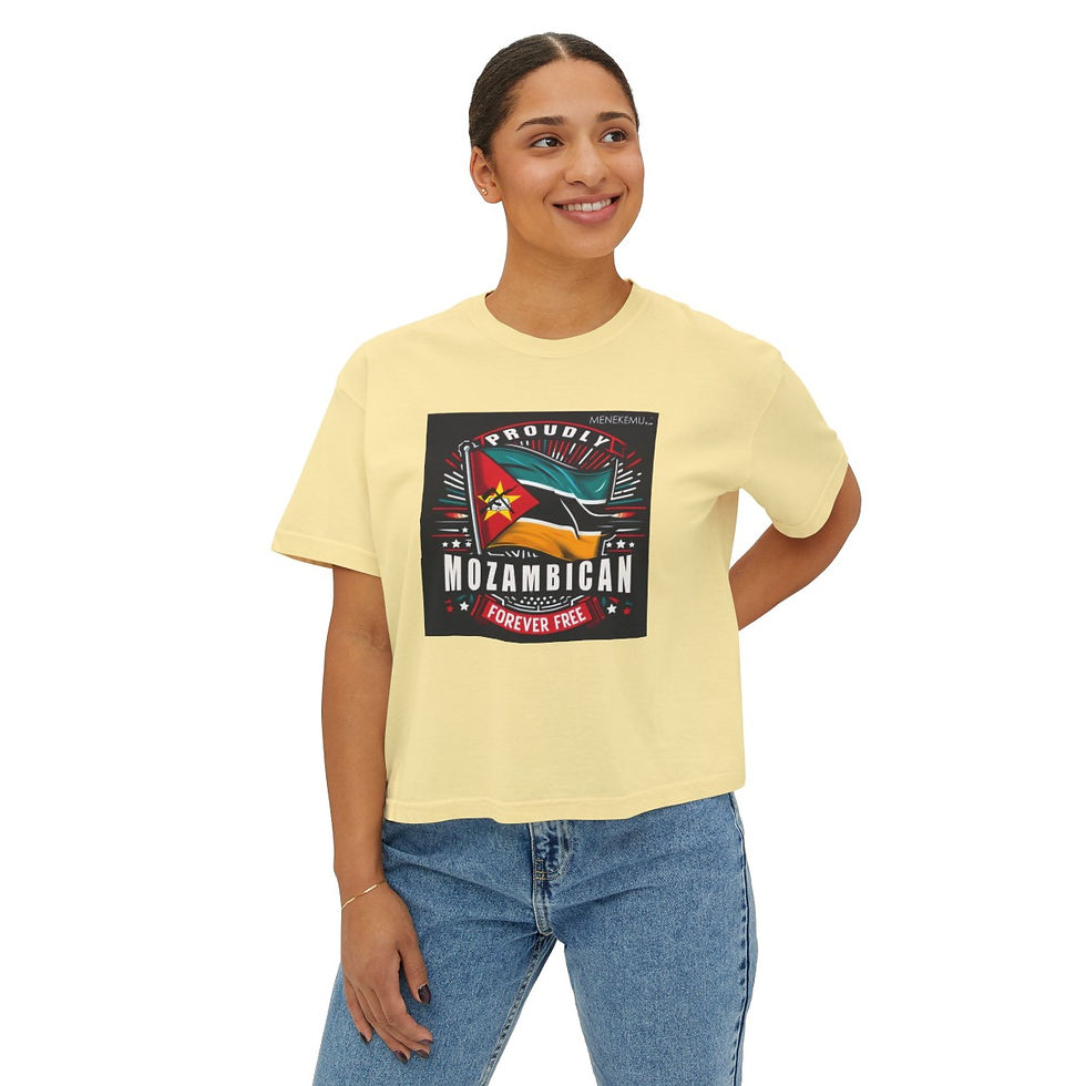 Thumbnail: Proudly Mozambican, Forever Free Women's Boxy Tee