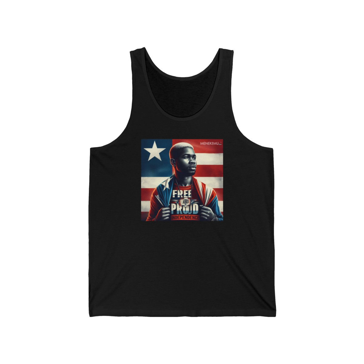 Free and Proud: Liberian Independence Unisex Jersey Tank