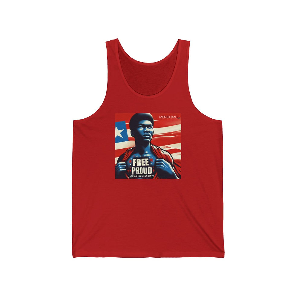 Thumbnail: Free and Proud: Liberian Independence Unisex Jersey Tank
