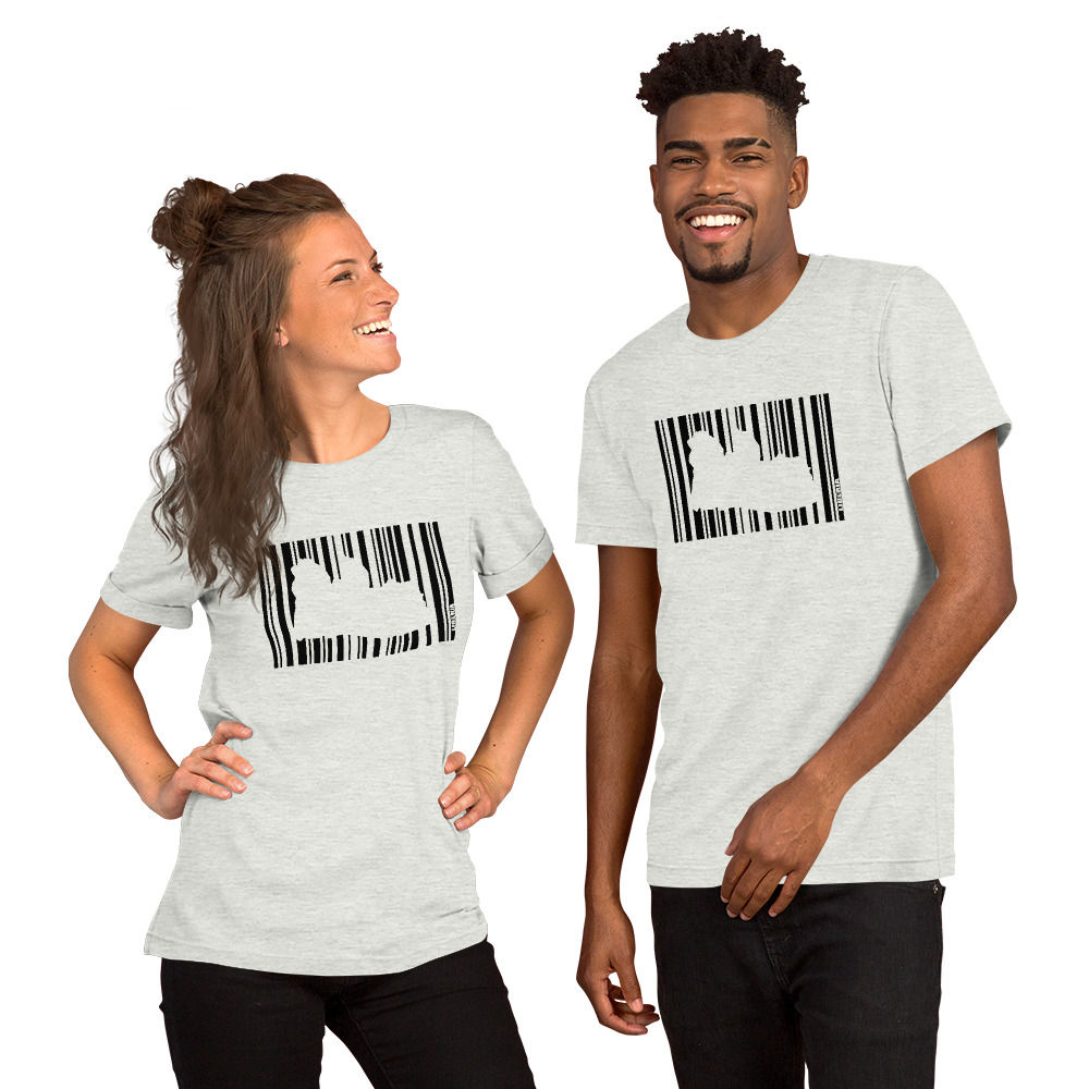 Liberia Bar Code Dark Unisex t-shirt