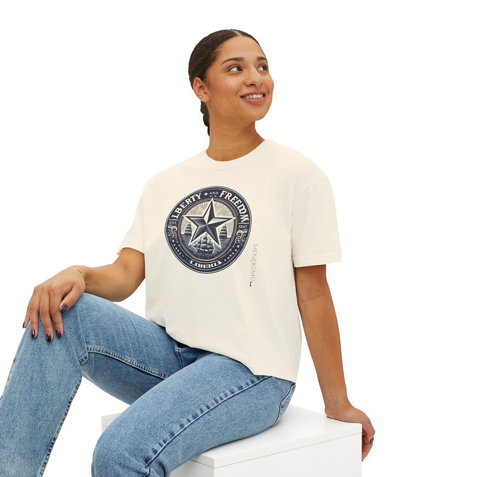 Thumbnail: Liberia: Liberty and Freedom: Est. 1847 Women's Boxy Tee