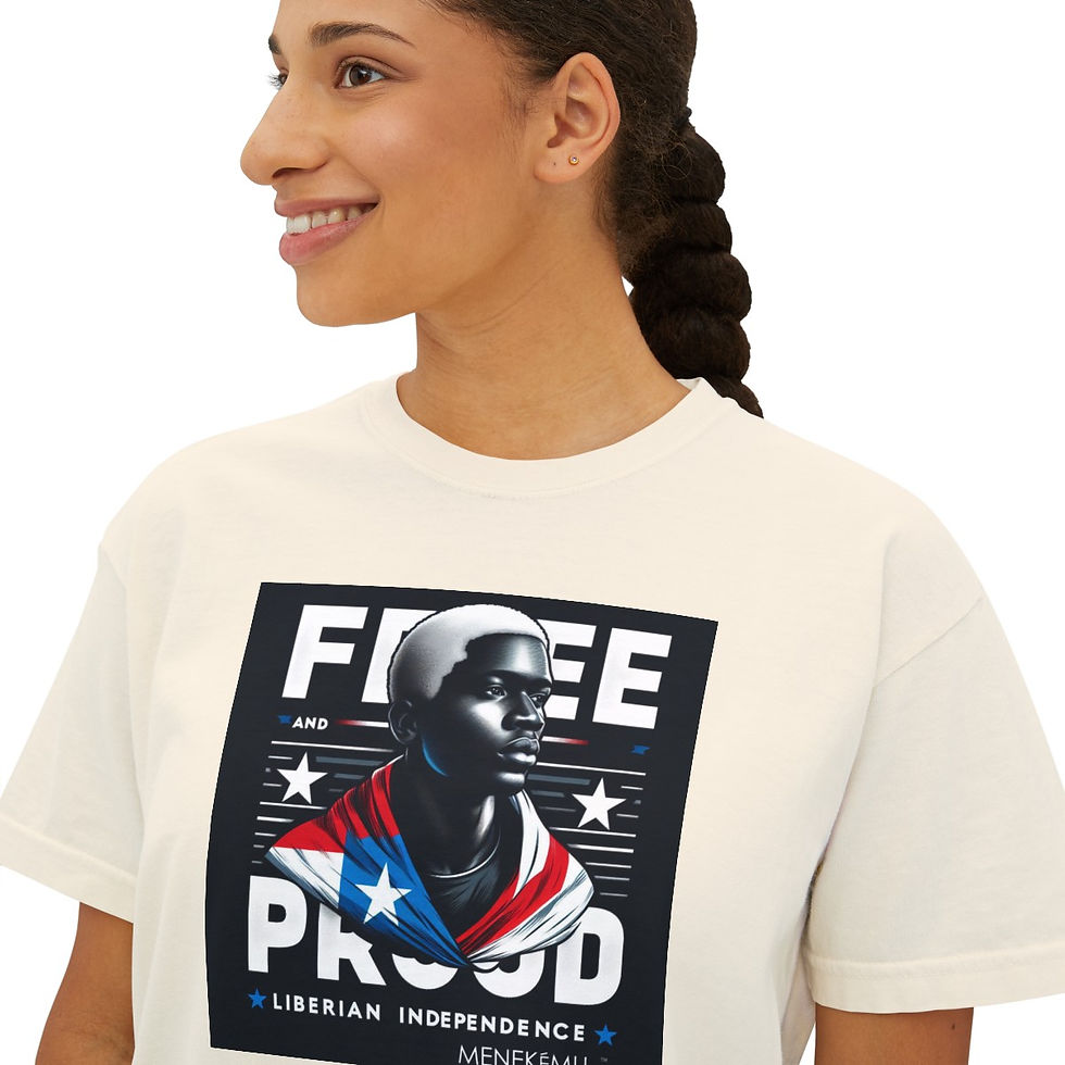 Thumbnail: Free and Proud: Liberian Independence Women's Boxy Tee
