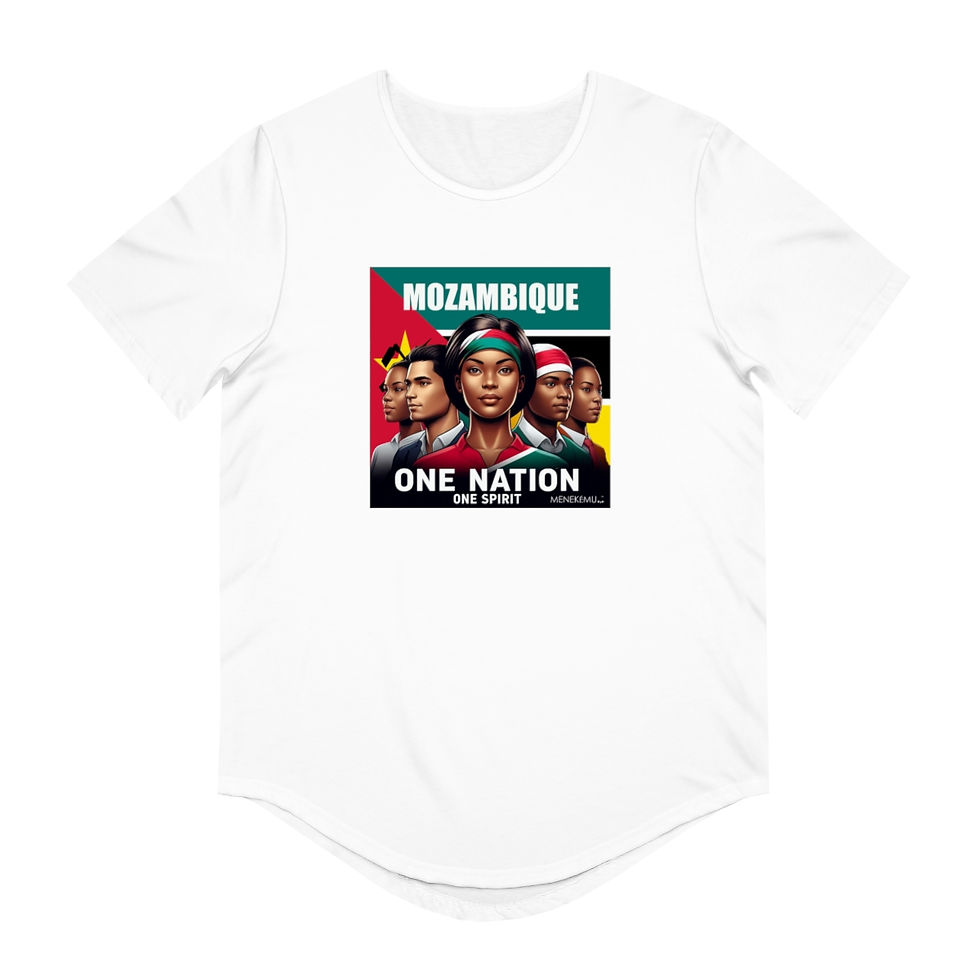 Thumbnail: Mozambique: One Nation, One Spirit Men's Jersey Curved Hem Tee