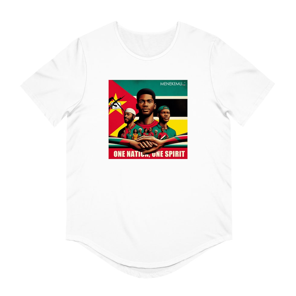 Thumbnail: Mozambique: One Nation, One Spirit Men's Jersey Curved Hem Tee