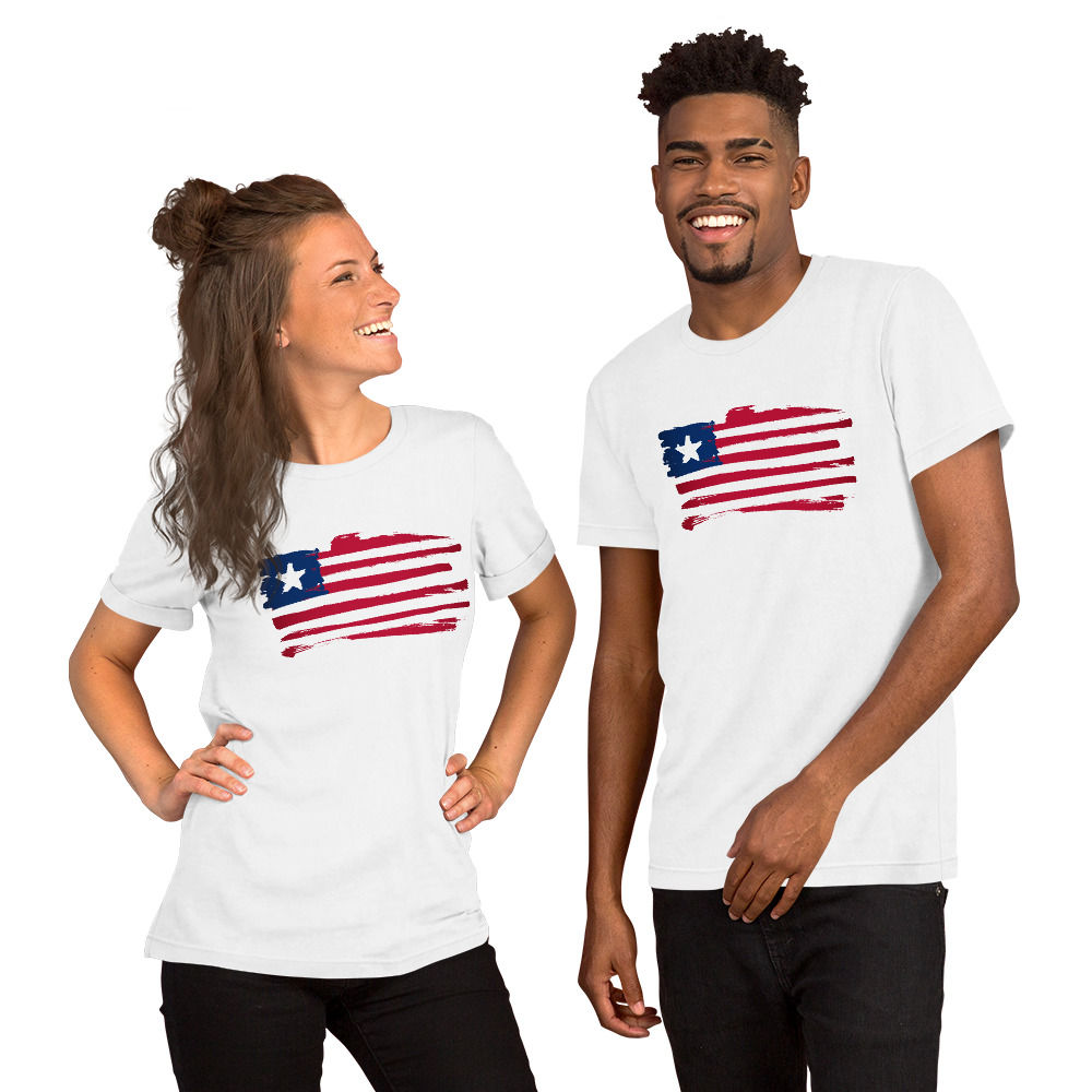 Liberian Flag Rugged Unisex t-shirt
