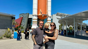family at kennedy space center