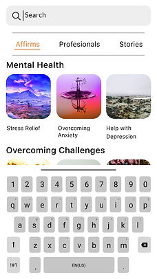 Mentus Browse Affirmations Screen 2