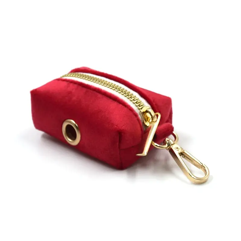 Thumbnail: Velvet Pet Poop Bag Pouch Soft Cozy
