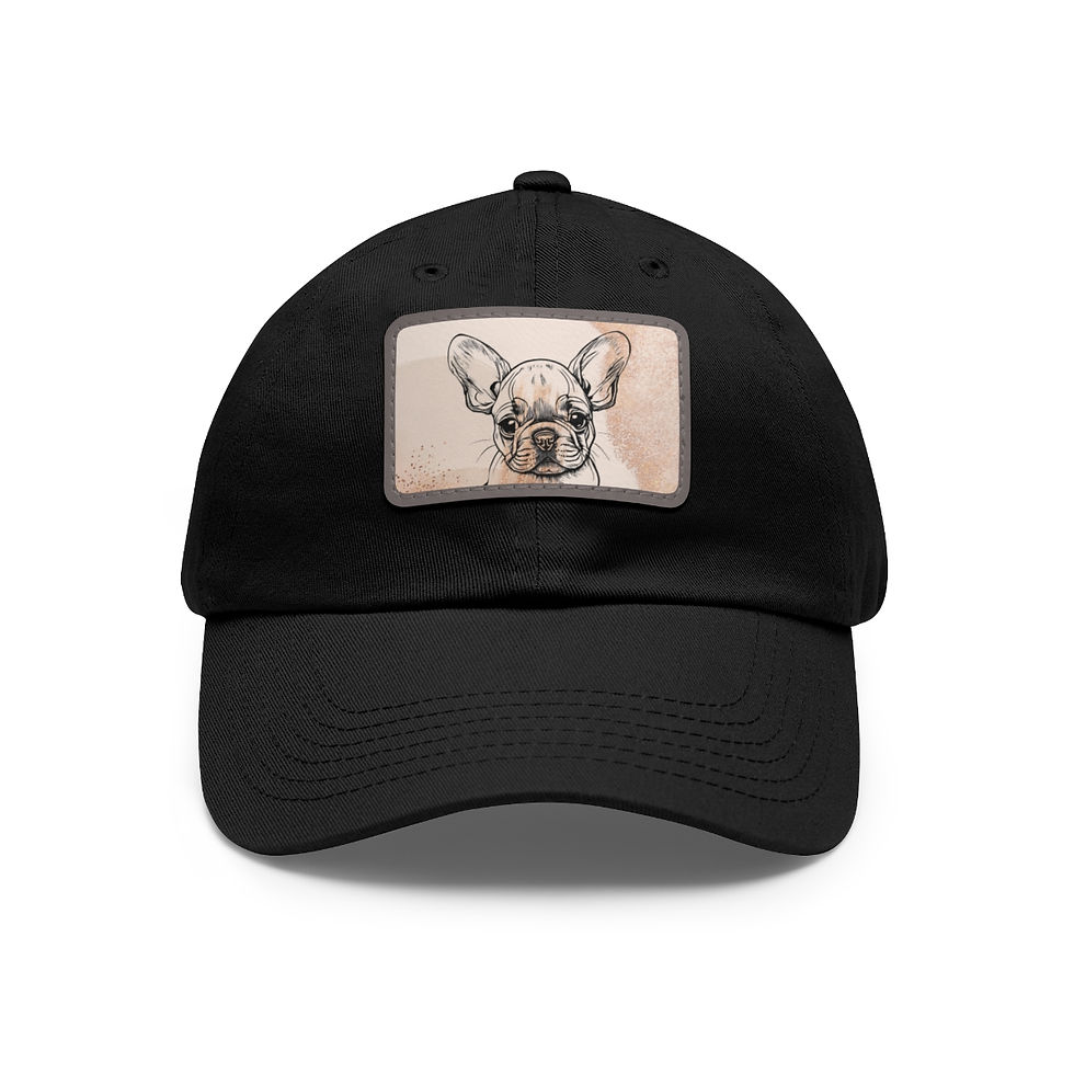 Thumbnail: Frenchie Towne Hat with Leather Patch (Rectangle)