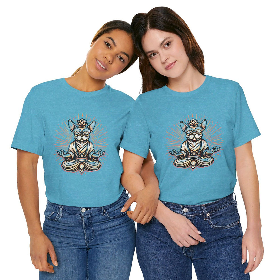 Thumbnail: Women's Zen French Bulldog Buddha Short Sleeve Tee