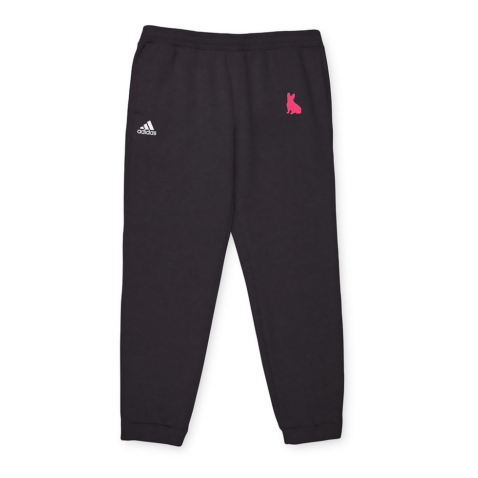 Adidas French Bulldog Unisex Fleece Joggers - Pink