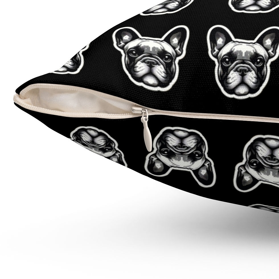 Thumbnail: Frenchie Towne French Bulldog Square Pillow