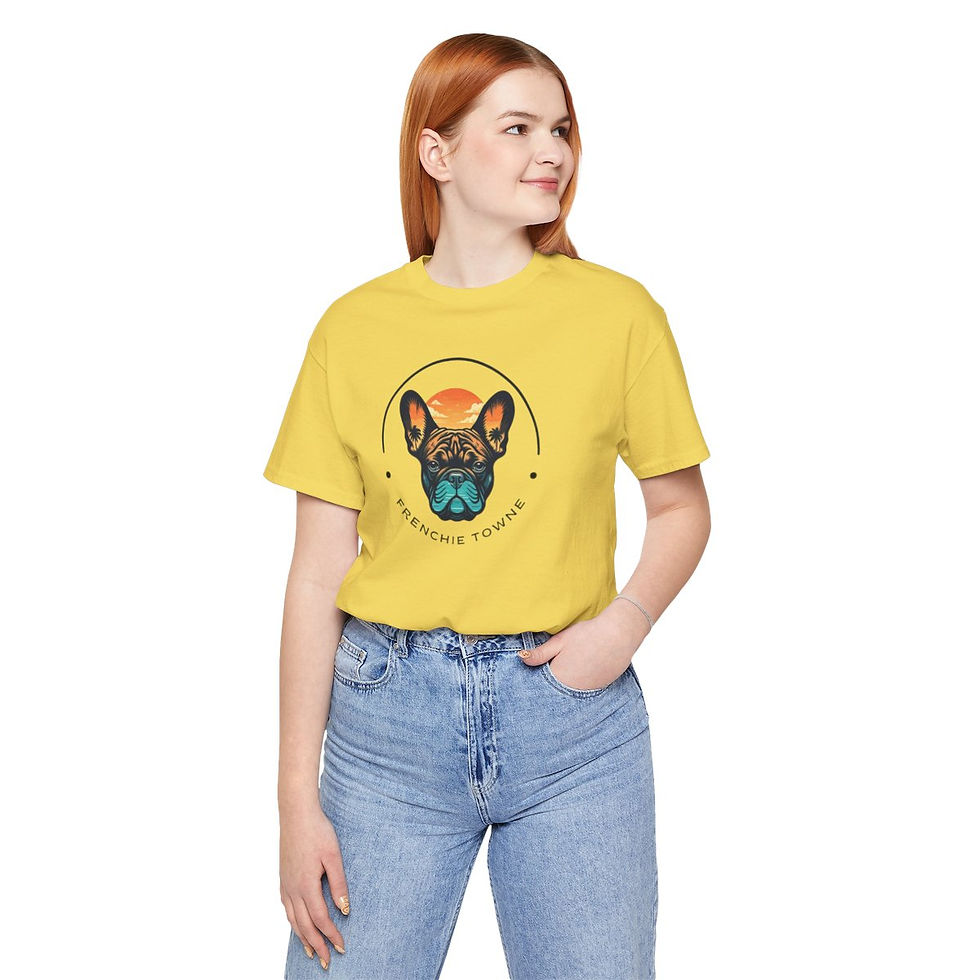 Thumbnail: Womens Frenchie Towne Tropical Jersey Short Sleeve Tee