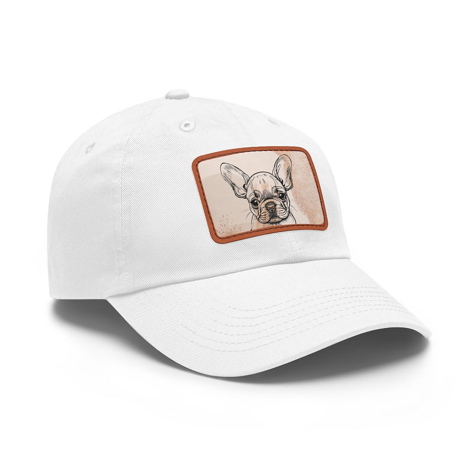 Thumbnail: Frenchie Towne Hat with Leather Patch (Rectangle)