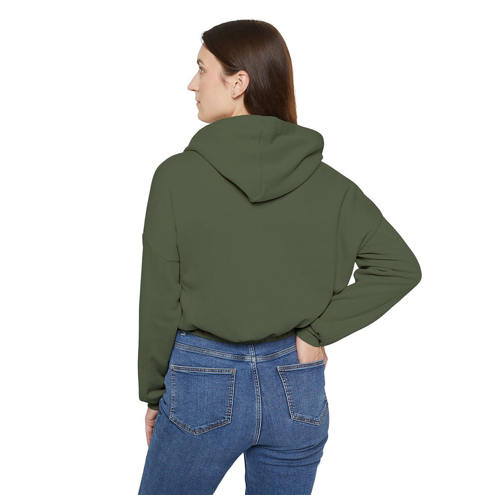 Thumbnail: Brown/Bone French Bulldog Women's Cinched Bottom Hoodie