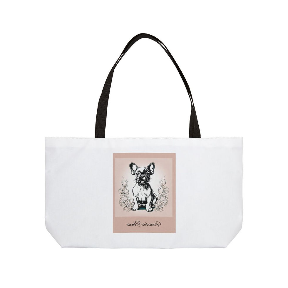 Thumbnail: Frenchie Towne Weekender Tote Bag