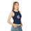 Thumbnail: French Bulldog Purple/Blue Women's Micro Rib Racer Tank Top