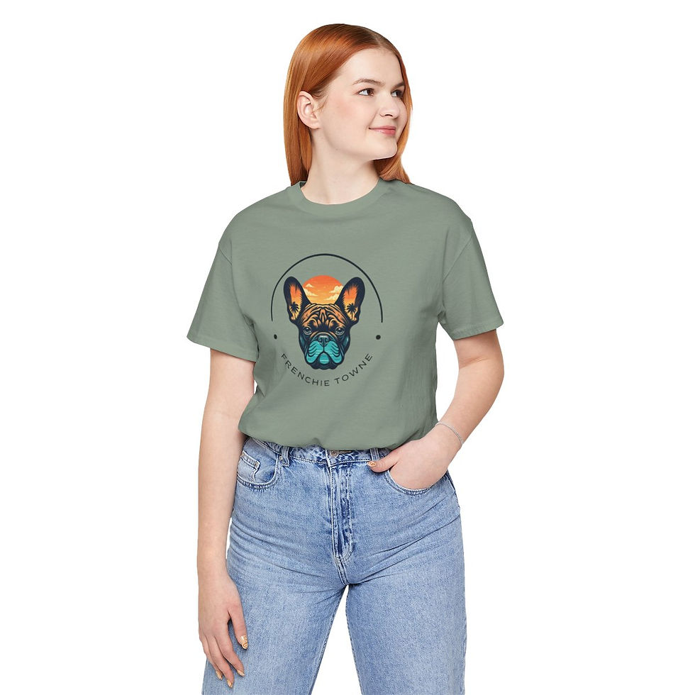 Thumbnail: Womens Frenchie Towne Tropical Jersey Short Sleeve Tee