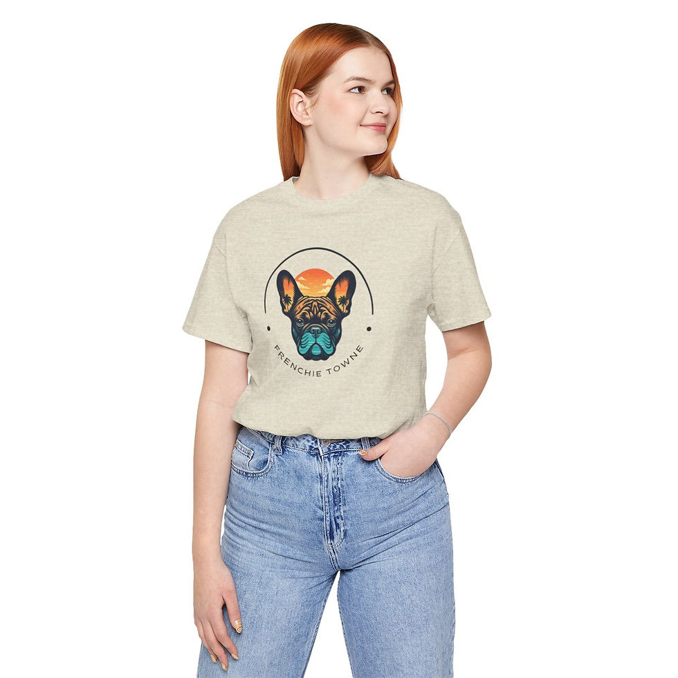 Thumbnail: Womens Frenchie Towne Tropical Jersey Short Sleeve Tee