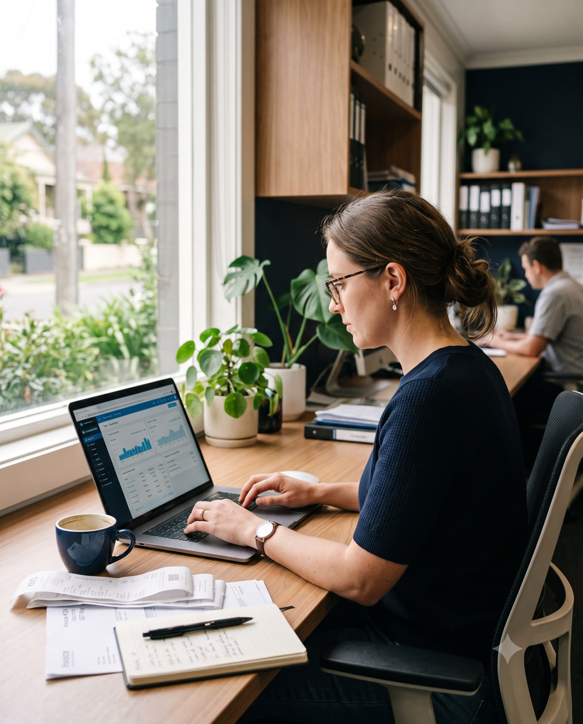 Sterix Bookkeeping team member reviewing a small business Xero file