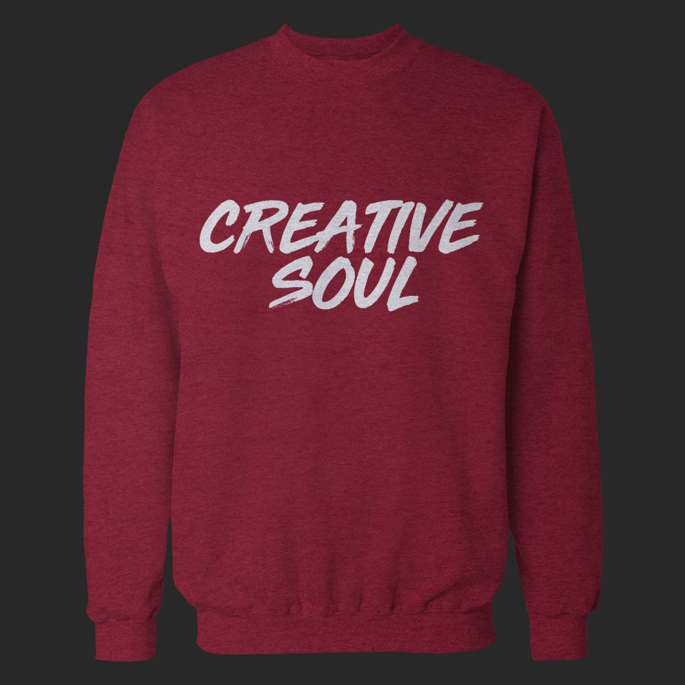 Creative Soul Sweatshirt Burgundy