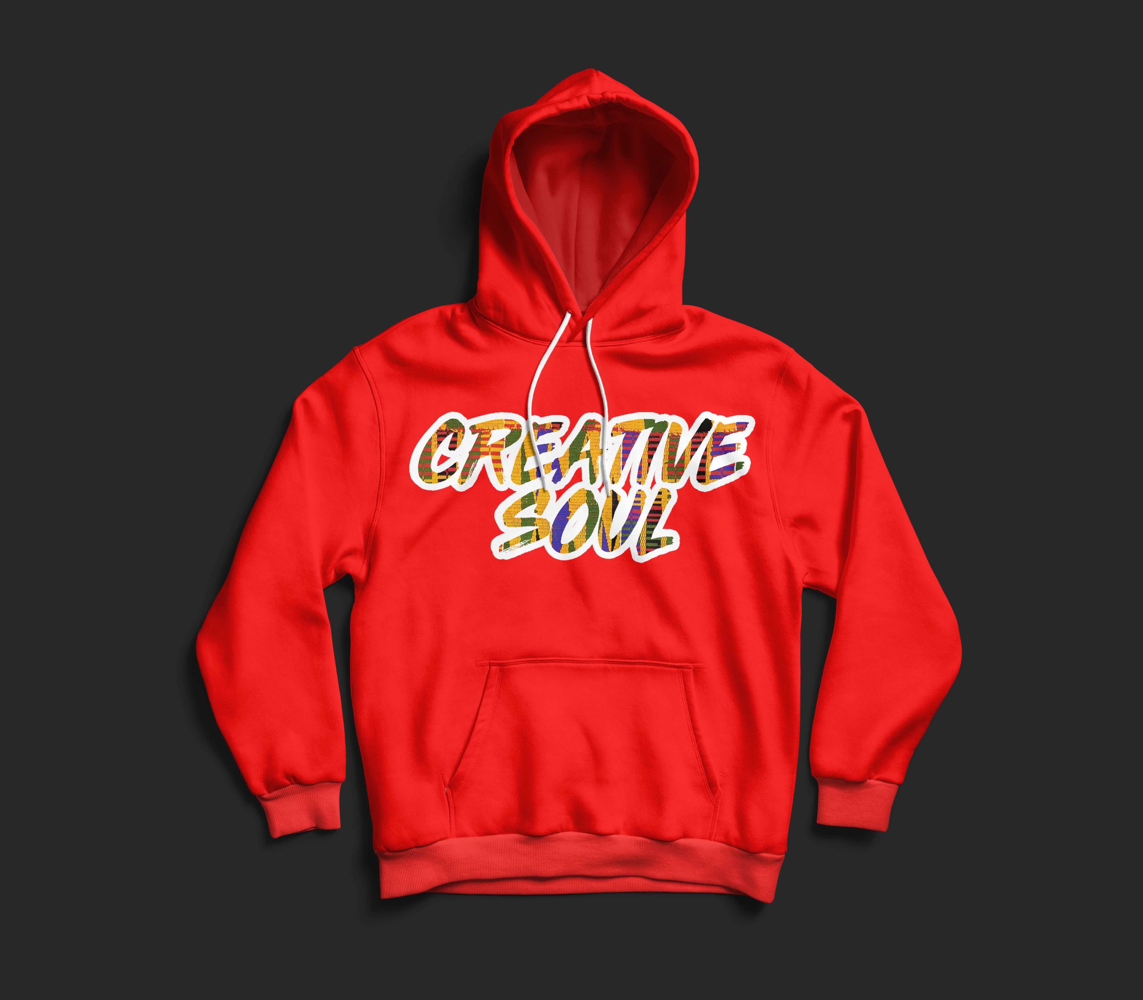 Creative Soul Kente Hoodie Red
