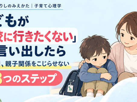 「子どもが『学校に行きたくない』と言い出したら|2学期、親子関係をこじらせない8つのステップ」