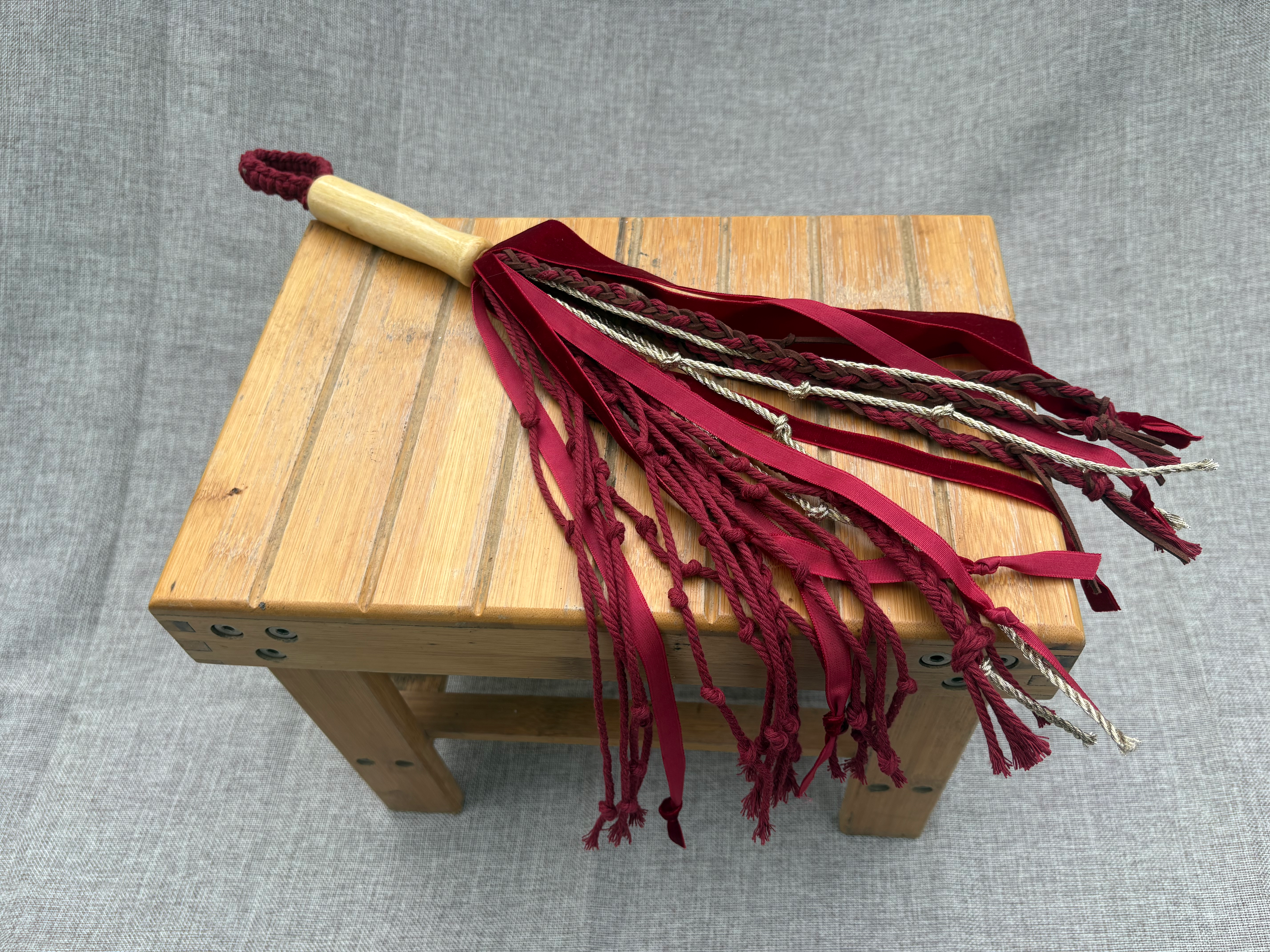 Handcrafted Ritual Scourge – Shadow Work, Banishing, Devotional Tool