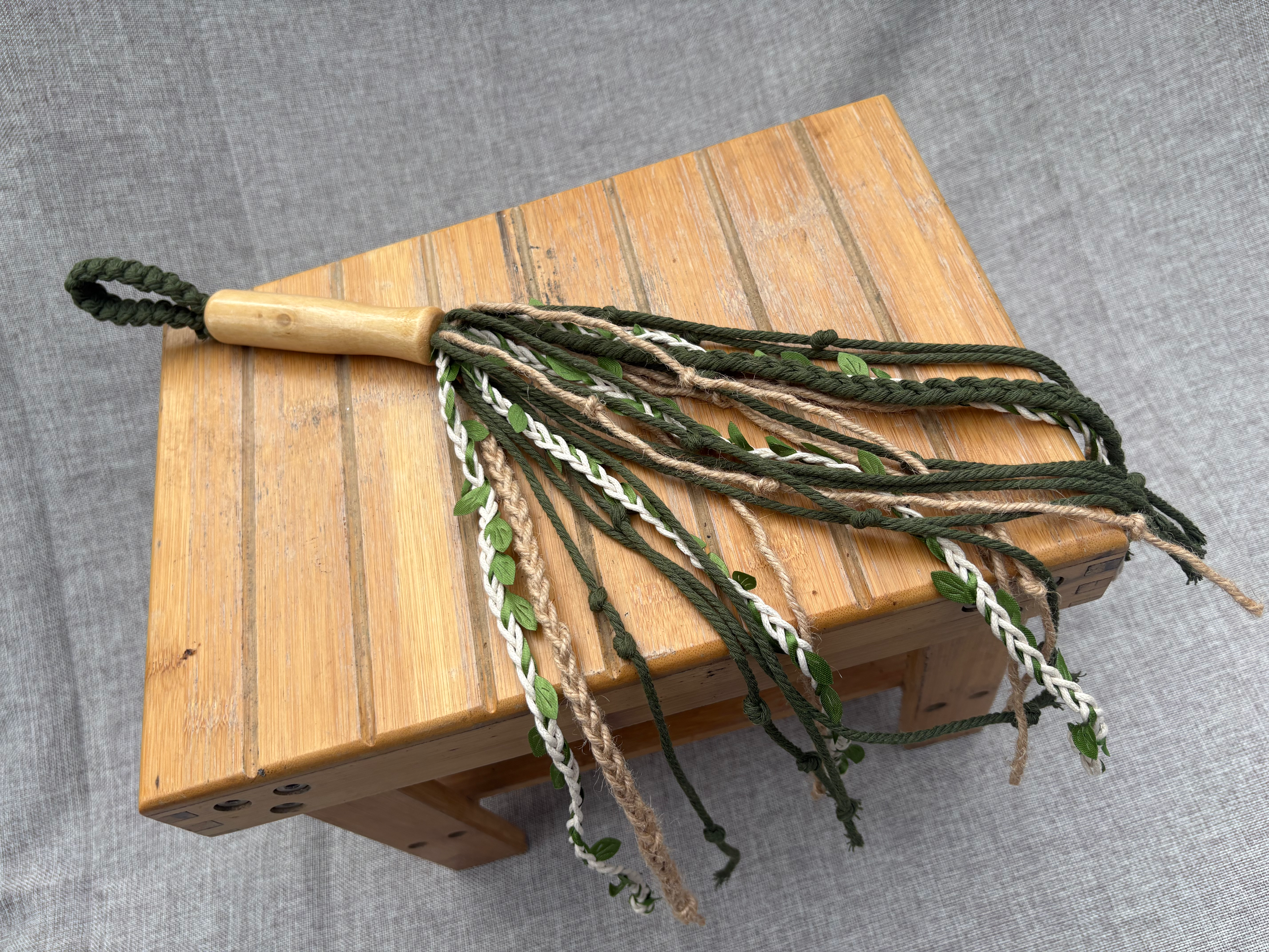 Handcrafted Ritual Scourge – Shadow Work, Banishing, Devotional Tool