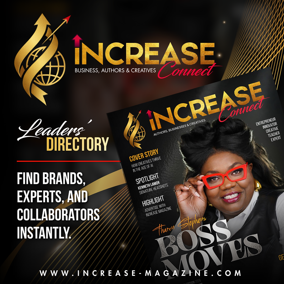 INCREASE Connect Leaders Directory ad promoting a platform to find brands, experts, and collaborators.