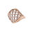 Thumbnail: 14kt Rose Gold Cognac & White Diamond Band