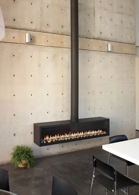 poêle à gaz noir suspendu pour un style moderne, magasin cuisines et poêles spécialisé poêle à bois granulés cheminée gaz