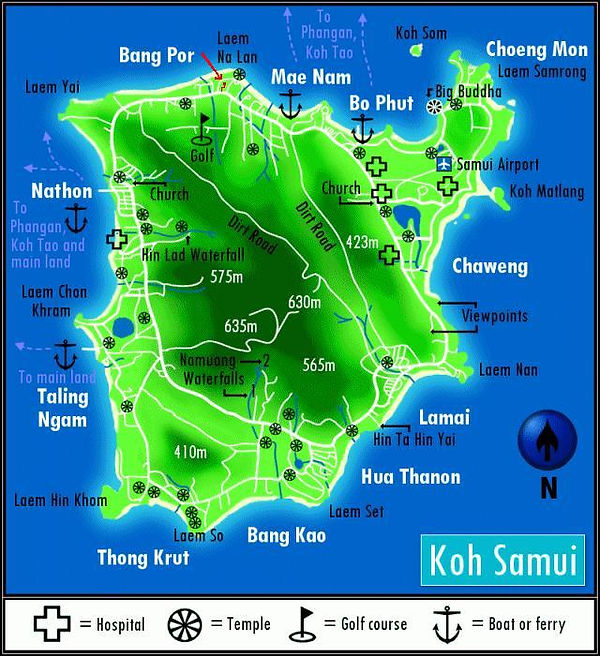 Koh Samui Map