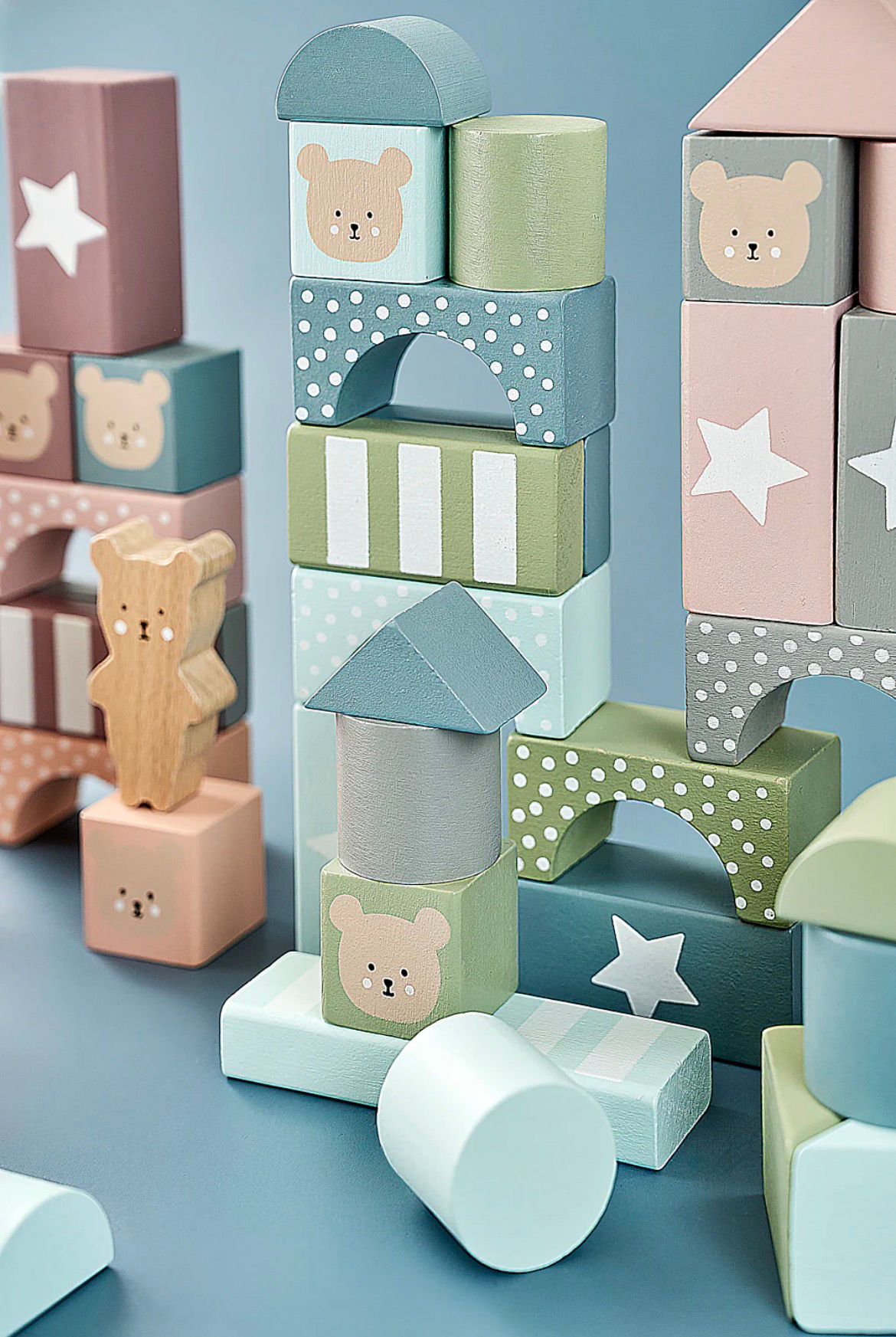 Blocchi costruzioni in legno 49 pz