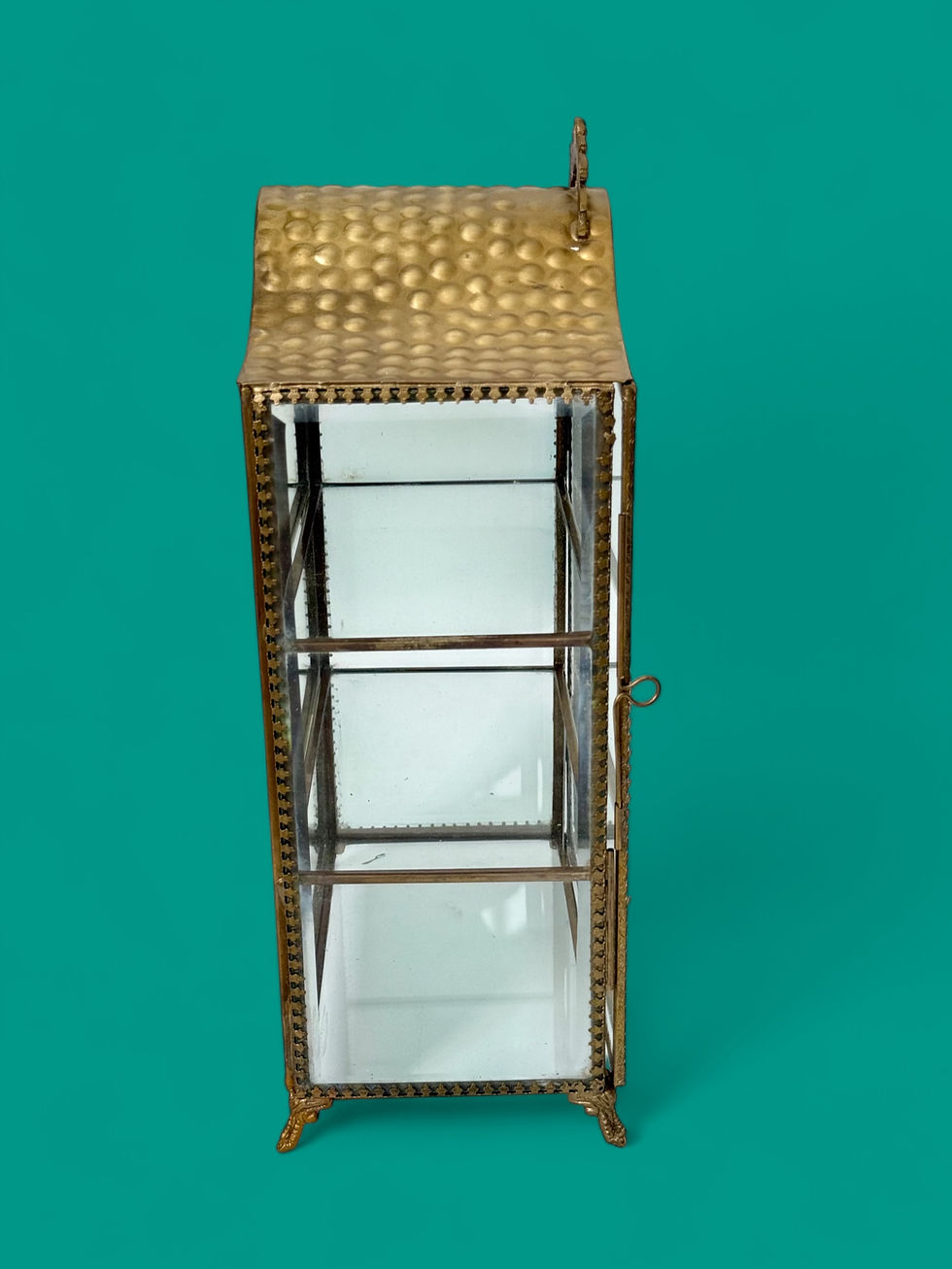 Thumbnail: Glass Vitrine Cabinet with intricate gold accents. A timeless design piece