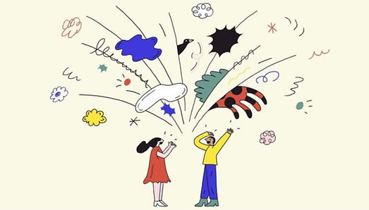 a cartoon of people standing next to each other
