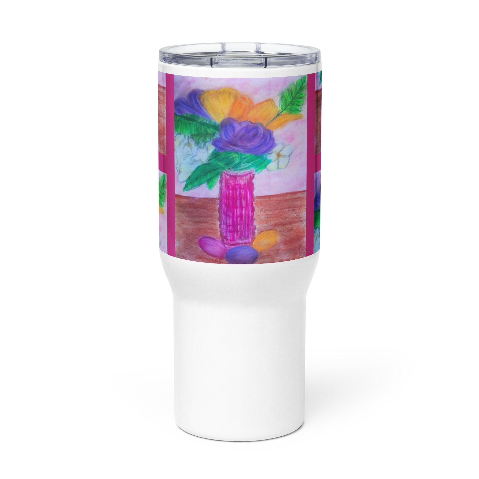 Spring Solace Travel mug with a handle