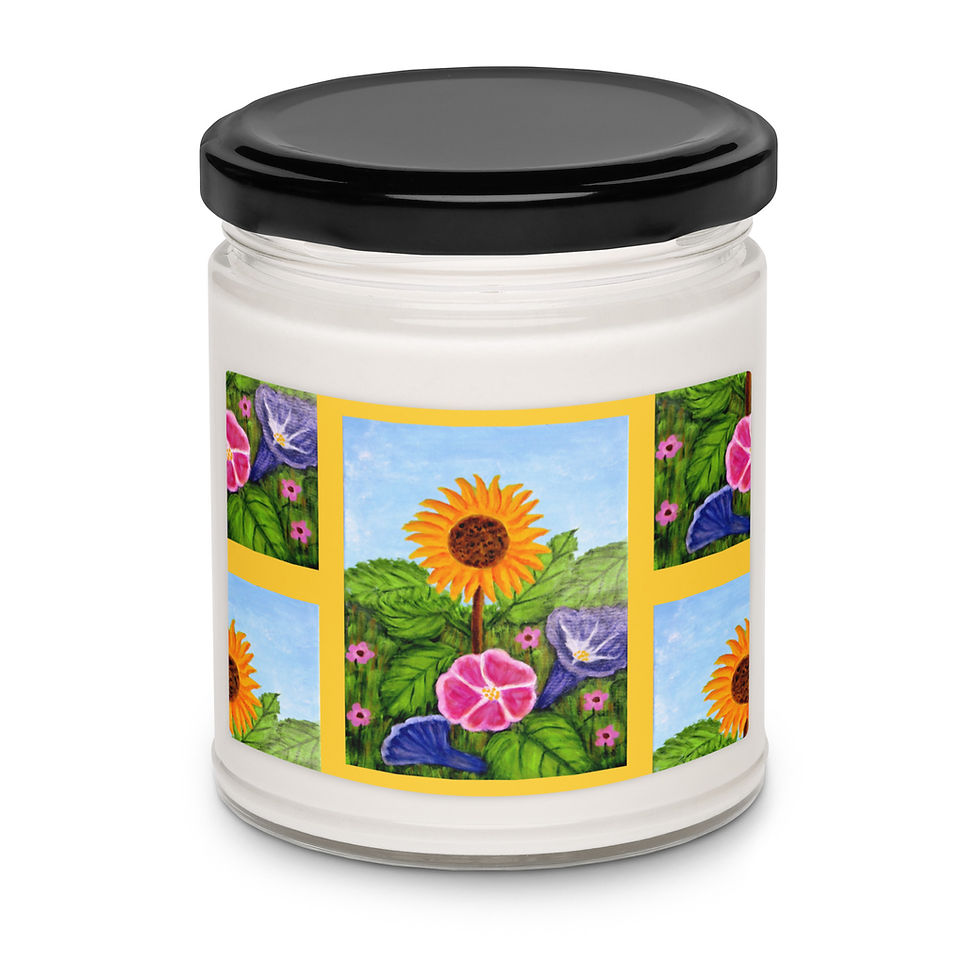 Thumbnail: A Solitary Sunflower 3 Scented soy candle