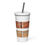 Thumbnail: Autumn Mosaic Insulated tumbler with a straw