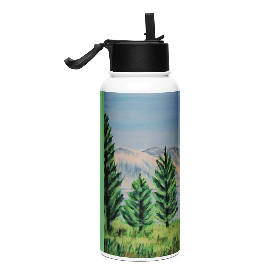 Thumbnail: Jackson Lake Summer Stainless steel water bottle with a straw lid
