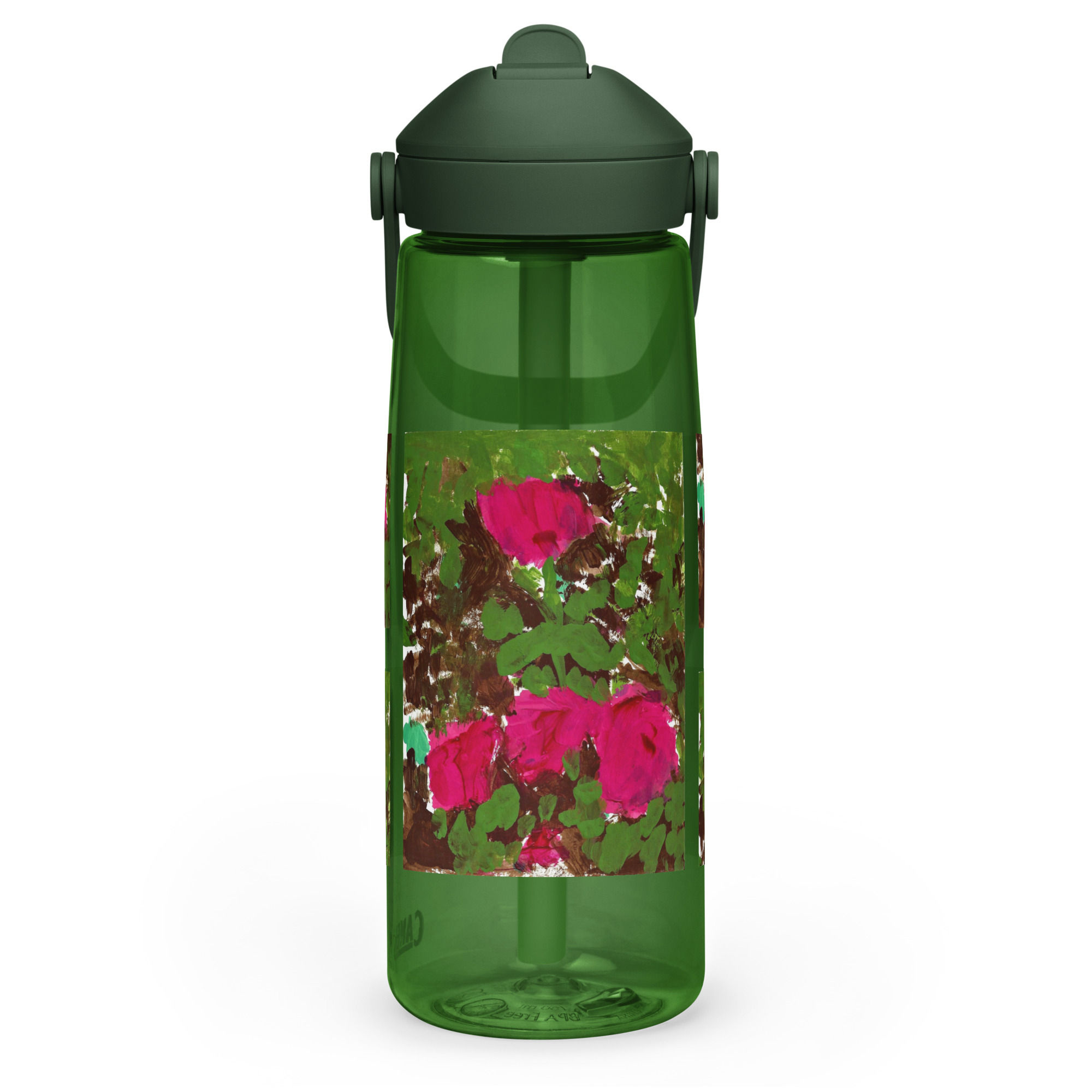 Bed of Roses Flip straw water bottle
