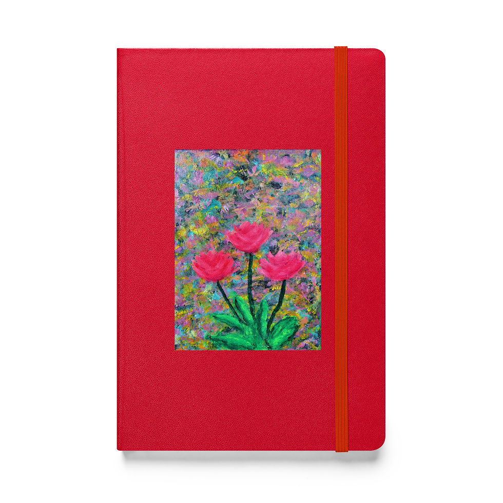 Thumbnail: Abstract Rose Mosaic Hardcover bound notebook